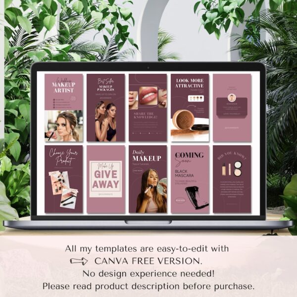Makeup Model for Instagram | Aesthetic Canvas Designs | Skincare Articles from a Beauty Artist | Marketing tool for beauticians and makeup artists on social networks