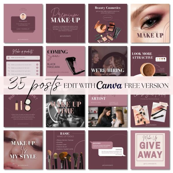 Makeup Model for Instagram | Aesthetic Canvas Designs | Skincare Articles from a Beauty Artist | Marketing tool for beauticians and makeup artists on social networks